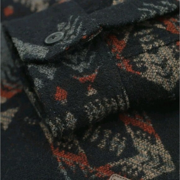 JACHS Men's XL Aztec Patterned Wool Blend Heavyweight Shacket Sherpa Lined Multi - Picture 8 of 15